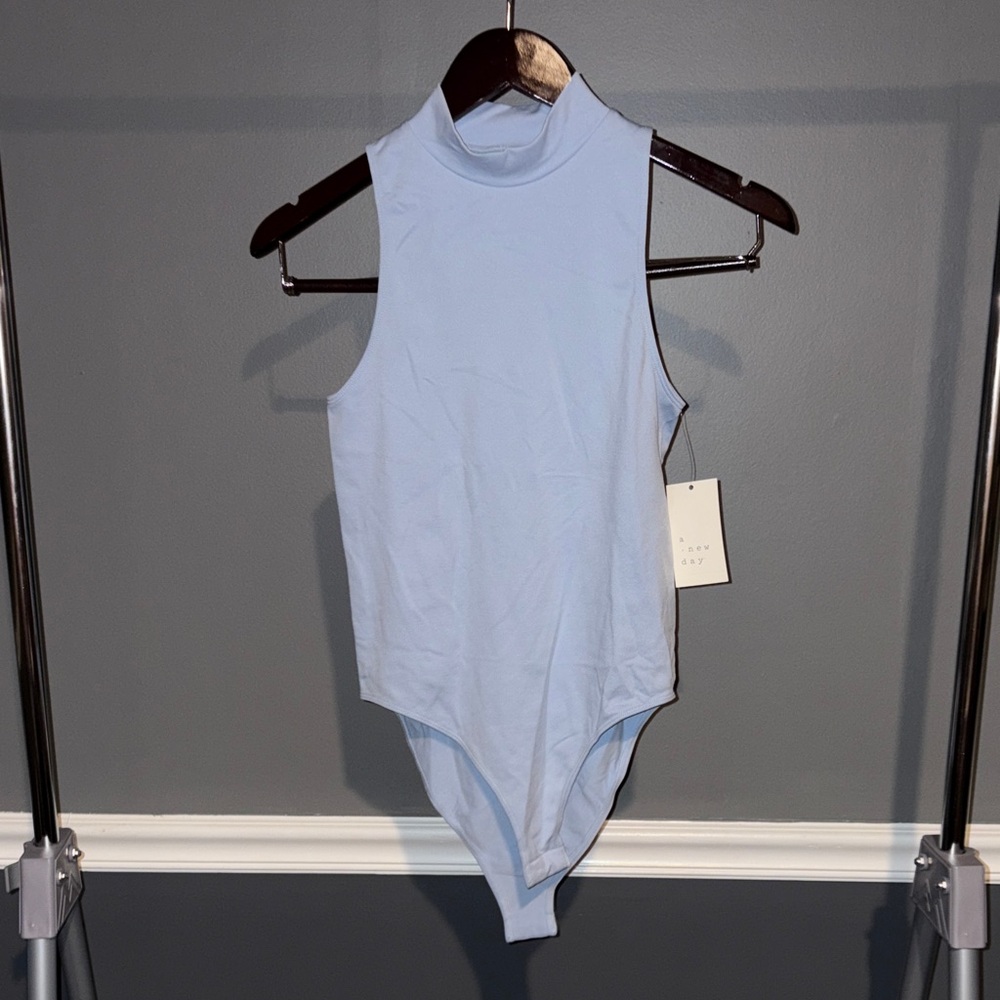 Light Blue Sleeveless Bodysuit